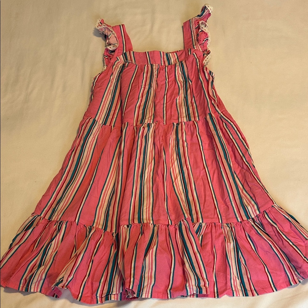 Zunie Pink and Blue Striped Kids Dress